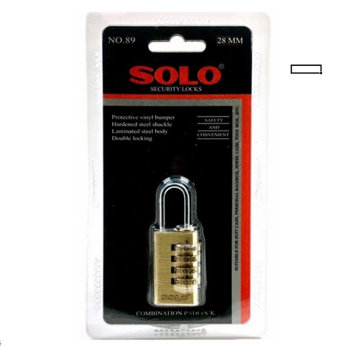 SKI - สกี จำหน่ายสินค้าหลากหลาย และคุณภาพดี | SOLO กุญแจทองเหลืองมีรหัส 28 มิล (12ลูก/กล่อง)